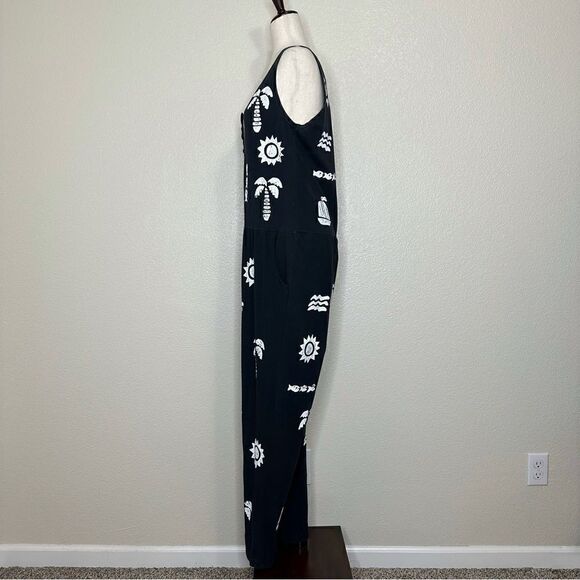 Natural Elements Black Tropical Sleeveless Jumpsuit - Picture 6 of 13